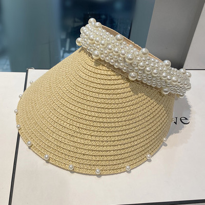 Sieviešu ikdienas cepure ar vizieri un pērlēm