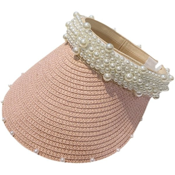 Sieviešu ikdienas cepure ar vizieri un pērlēm