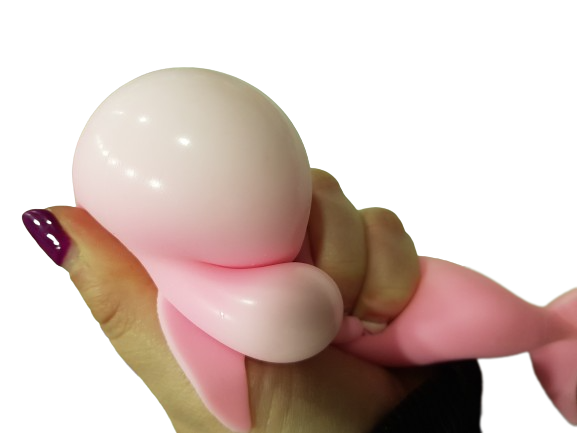 Играчка Squishy, Делфин, Сензорна, Розово, 18 см