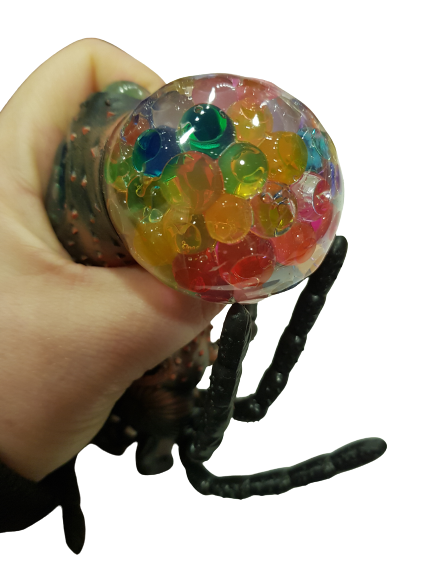 Играчка Squishy, Паяк, Сензорна, Черен