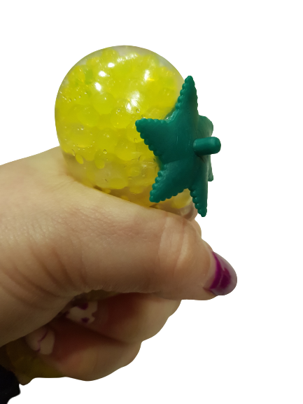 Играчка Squishy, Ананас, Сензорна, 5 см