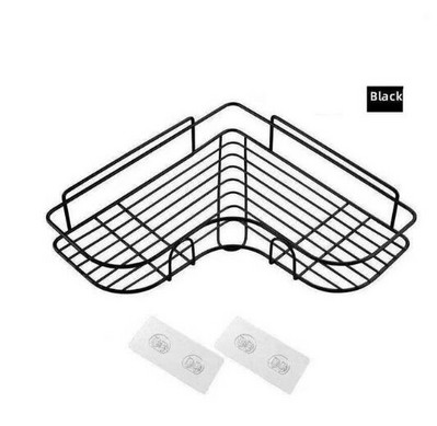 Kupaonska polica u japanskom stilu od kovanog željeza Zidni stalak za pohranu gelova za tuširanje WC-free punch stalak za toaletne potrepštine
