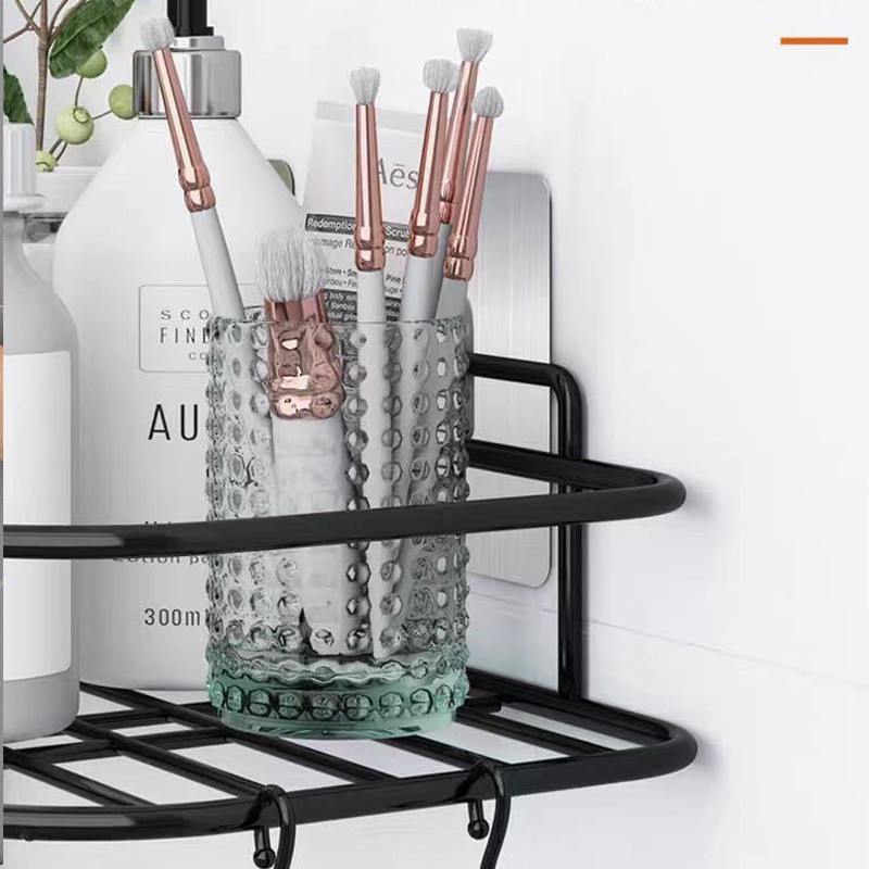 Vannas istabas plaukts Virtuves organizators Plaukti Stūra rāmis Dzelzs Dušas Kabīne Glabāšanas Statīvs Šampūna turētājs vannas istabas piederumiem