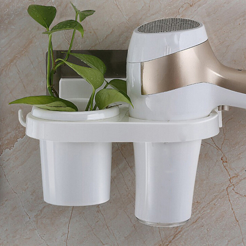 Zidni stalak za odlaganje sušila za kosu Držač sušila za kosu Kreativna vakuumska čašica Držač sušila za kosu Stalak za češalj Stalak Kupaonski pribor