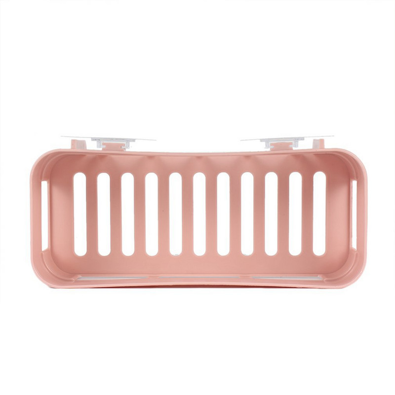 Plastmasas dzelzs sienas plaukta turētājs pie sienas stiprinājuma vannas istabas plaukts virtuves piekarināmais grozs glabāšana mājsaimniecības sienas plaukta organizators