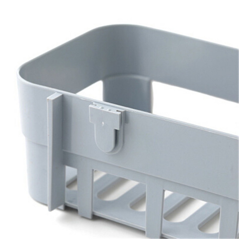 1 gab. Jauns pie sienas stiprināms zobu birstes plaukta turētājs Pašlīmējošs pie sienas piekarināms zobu pastas ķemmes uzglabāšanas kaste Vannas istabas organizatora grozs