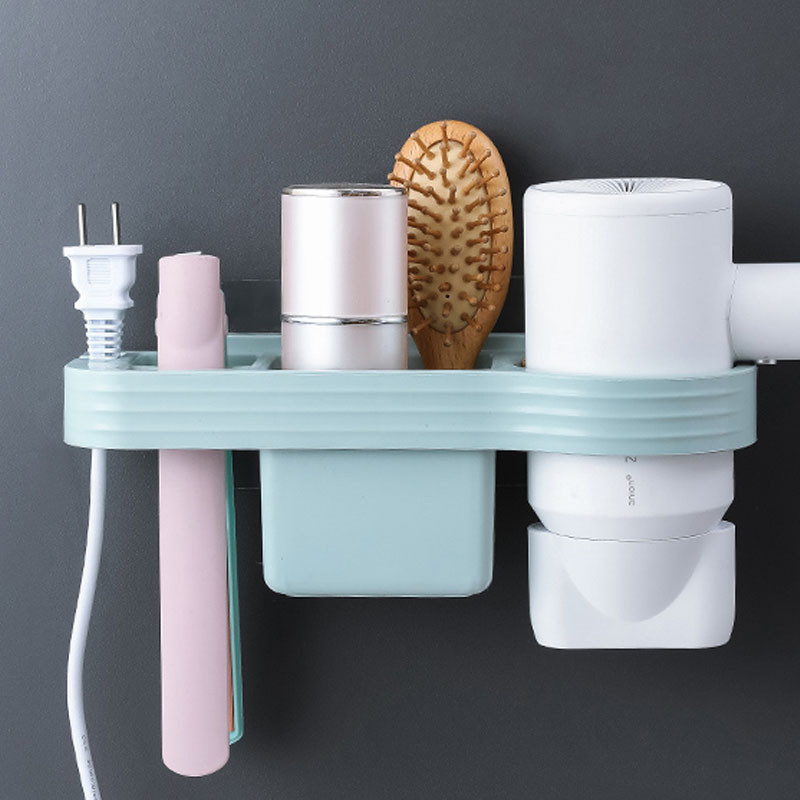Držač sušila za kosu bez ruku Kutija za pohranu Uvijač za kosu Polica za kupaonski organizator Stalak za pohranu Kupaonski pribor Set Home