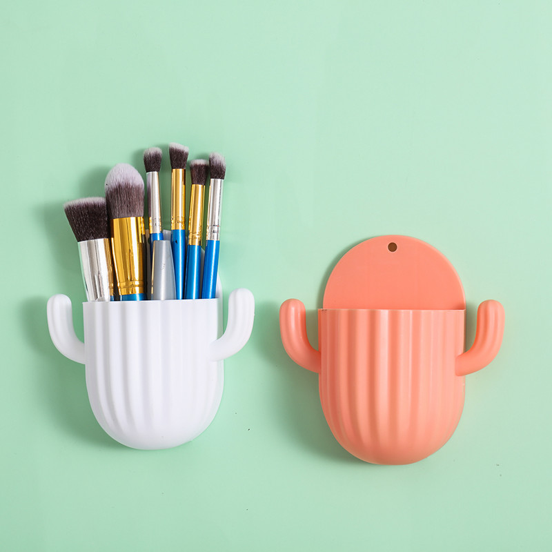 Držač četkice za zube Zid za kućanstvo Samoljepljivi bešavni stalak za pohranu kaktusa Organizator za brijanje Polica za odvod Kupaonski pribor