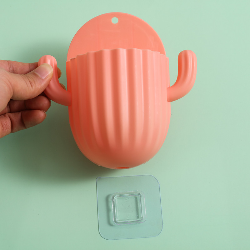 Držač četkice za zube Zid za kućanstvo Samoljepljivi bešavni stalak za pohranu kaktusa Organizator za brijanje Polica za odvod Kupaonski pribor