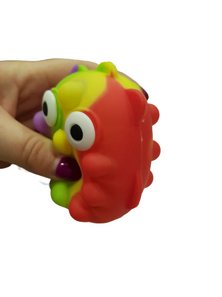 Играчка pop it, Бухал, Сензорна, Многоцветна, 7 см