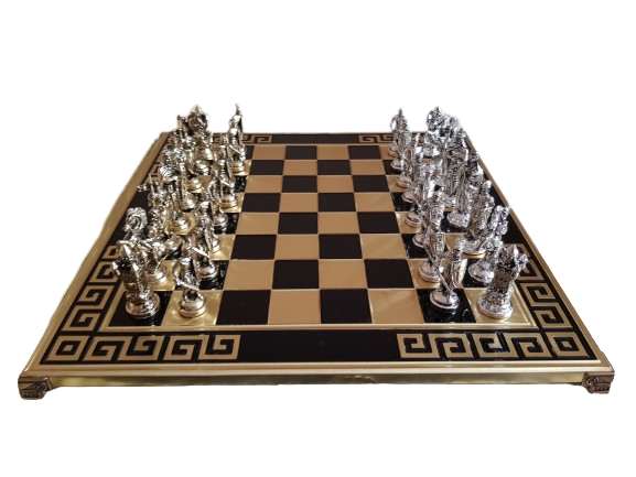 Шах Ahelos, Кръстоносци, Метален, Черна дъска, 45х45 См.