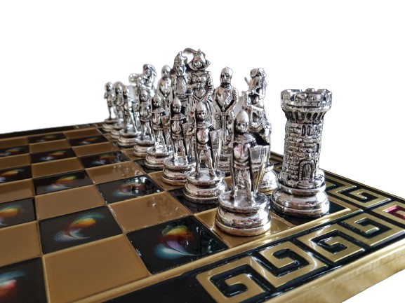 Шах Ahelos, Камелот, Метален, Син, 45х45