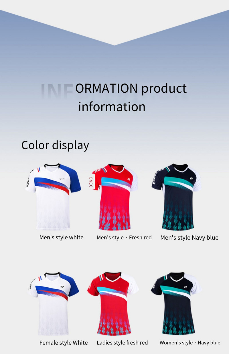 Yonex tenisz sport Jersey sportruházat sportruházat tollaslabda ruházat 2022 rövid ujjú póló férfi női 110382BCR