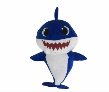Играчка Baby Shark, Акула, Синя, Плюшена, 37 см.