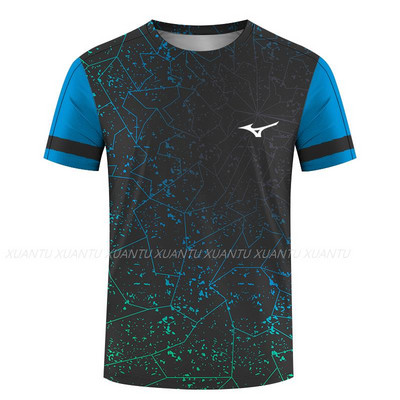 Stalo teniso badmintono serijos 3D spausdinti Harajuku nauji populiarūs laisvalaikio vyrų ir moterų sportiniai marškinėliai trumpomis rankovėmis apvaliais kaklu