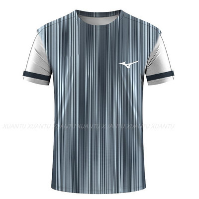 Stalo teniso badmintono serijos 3D spausdinti Harajuku nauji populiarūs laisvalaikio vyrų ir moterų sportiniai marškinėliai trumpomis rankovėmis apvaliais kaklu