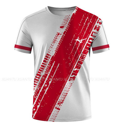 Stalo teniso badmintono serijos 3D spausdinti Harajuku nauji populiarūs laisvalaikio vyrų ir moterų sportiniai marškinėliai trumpomis rankovėmis apvaliais kaklu