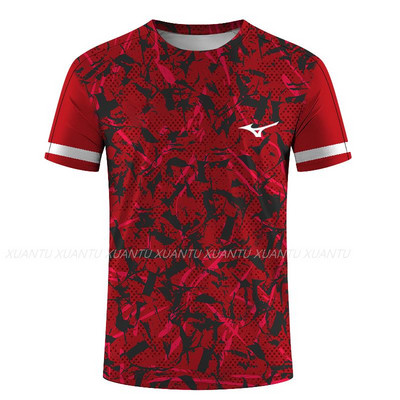 Stalo teniso badmintono serijos 3D spausdinti Harajuku nauji populiarūs laisvalaikio vyrų ir moterų sportiniai marškinėliai trumpomis rankovėmis apvaliais kaklu