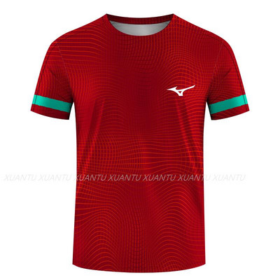 Stalo teniso badmintono serijos 3D spausdinti Harajuku nauji populiarūs laisvalaikio vyrų ir moterų sportiniai marškinėliai trumpomis rankovėmis apvaliais kaklu