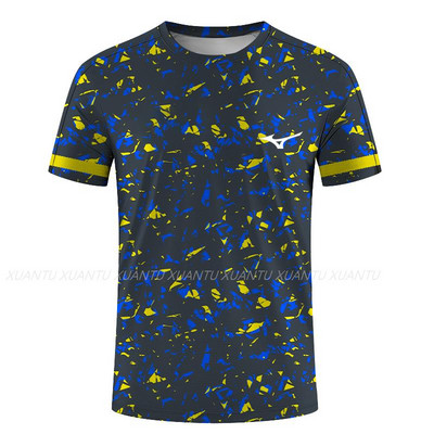 Stalo teniso badmintono serijos 3D spausdinti Harajuku nauji populiarūs laisvalaikio vyrų ir moterų sportiniai marškinėliai trumpomis rankovėmis apvaliais kaklu