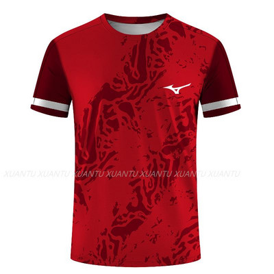 Stalo teniso badmintono serijos 3D spausdinti Harajuku nauji populiarūs laisvalaikio vyrų ir moterų sportiniai marškinėliai trumpomis rankovėmis apvaliais kaklu