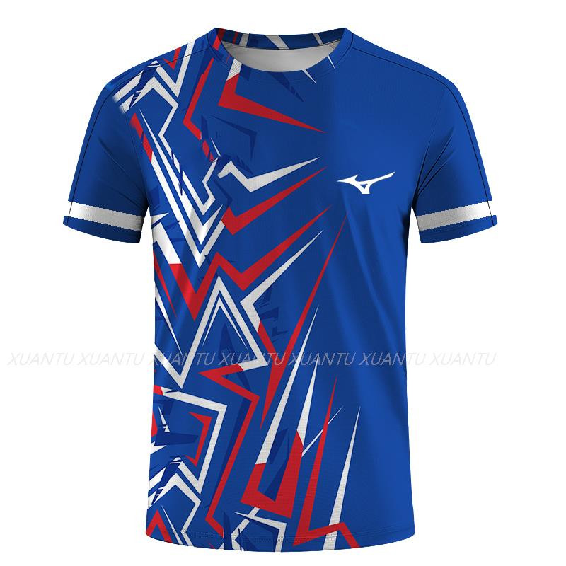 Stalo teniso badmintono serijos 3D spausdinti Harajuku nauji populiarūs laisvalaikio vyrų ir moterų sportiniai marškinėliai trumpomis rankovėmis apvaliais kaklu