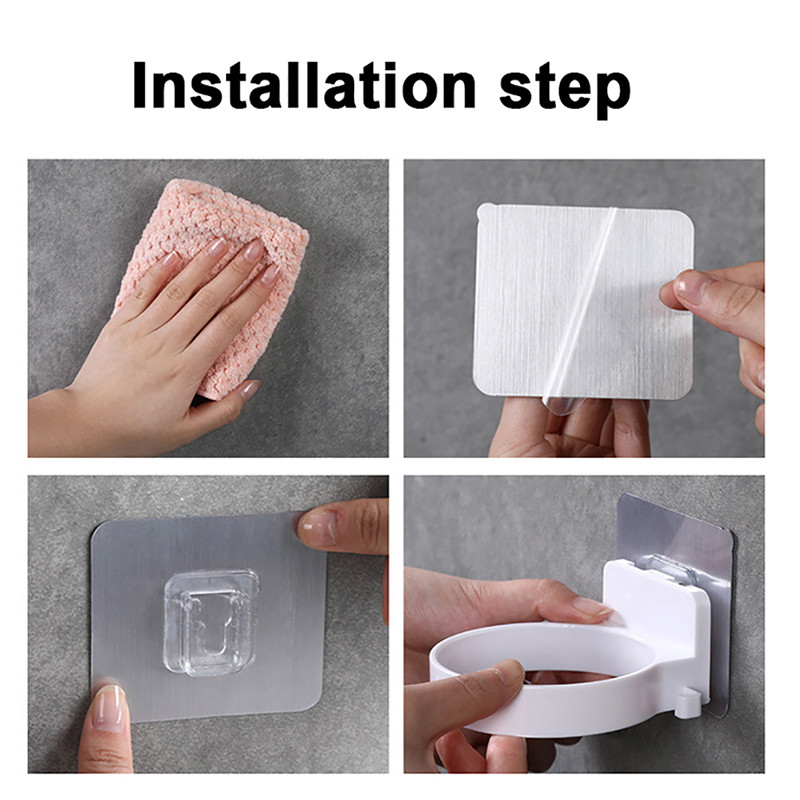 1gab pie sienas piestiprināms matu žāvētāja turētāja glabāšanas organizators matu žāvētājam plaukts ABS vannas istabas plaukts matu žāvētāja turētāja statīvs