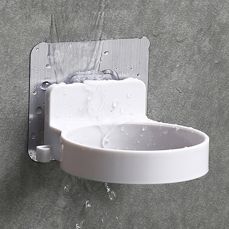 1gab pie sienas piestiprināms matu žāvētāja turētāja glabāšanas organizators matu žāvētājam plaukts ABS vannas istabas plaukts matu žāvētāja turētāja statīvs