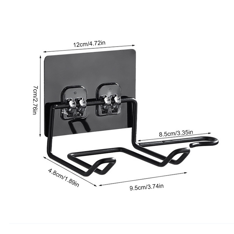 Stalak za držač sušila za kosu Zidna vješalica za sušilo za kosu Samoljepljivi stalak za sušilo za kosu Stalak za pohranu Kućna kupaonska oprema