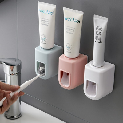 Creative Wall Mount Automatic Toothpaste Dispenser Αξεσουάρ μπάνιου Αδιάβροχη Lazy Toothpaste Squeezer Squeezer Οδοντόβουρτσα