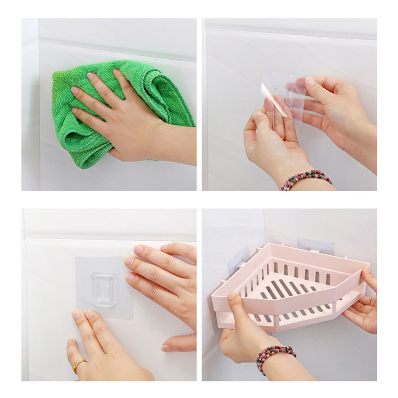 Trokutasta polica za kupaonicu Organizator Košara za pohranu gela za šampon Zidna kutna polica za tuš Držač Kuhinjski pribor