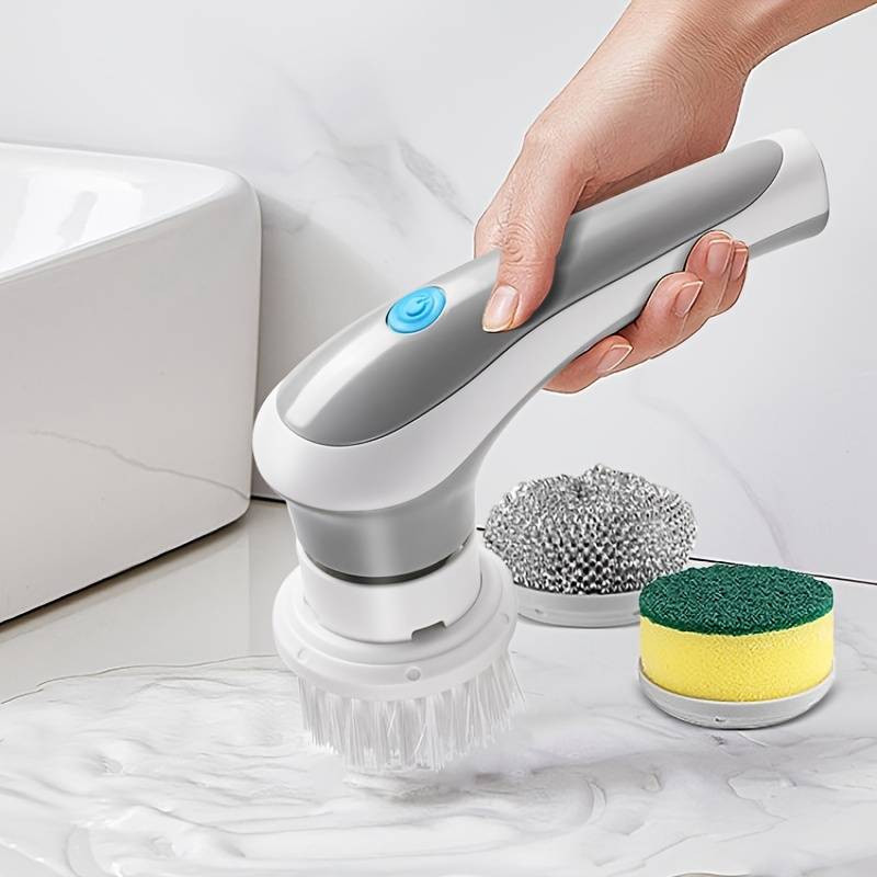 5-in-1 Multifunctional Electric Cleaning Brush Usb Charging Bathroom Wash Brush Handheld Kitchen Household Cleaning Brush