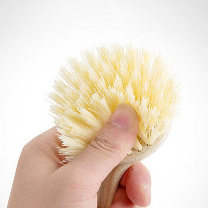 Tīrīšanas birste PP ar garu rokturi vienkrāsains podu mazgāšanas birste Izturīga pretkorozijas izturība atkārtoti lietojama izlietnes darba virsmas tīrīšanas rīks