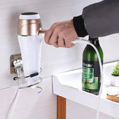 Kupaonski držač sušila za kosu Puhalo Kućni organizator Ljepljivi zidni nosač Bez tragova Naljepnice za njegu kose Stalak za pohranu sušila za kosu