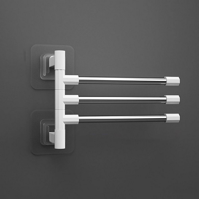 Izturīgs dvieļu plaukta piesūceknis, 180 grādu rotācijas kompakts sienas dvieļu plaukts