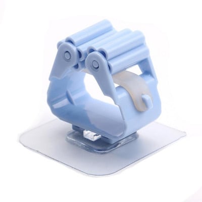 1 gab Sienas slotas turētājs Mopu pakaramais klipsis Glabāšanas plaukts Plastmasas organizators virtuves vannas istabas glabāšanas instrumentu piederumiem