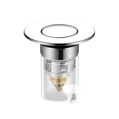 Naujas vonios kambario kriauklės išleidimo kamštis, skirtas 34–40 mm atšokančiam kriauklės išleidimo filtrui nuo užsikimšimo krepšelio sieteliui su plaukų gaudykle