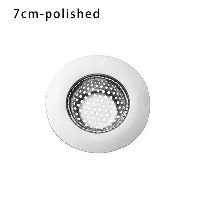 Nerūdijančio plieno kriauklės sietelis virtuvės kriauklės tinklelio gaudyklė Vonios kanalizacijos anga Filtras Vonios grindys Kanalizacija Plaukų filtro valymo įrankis