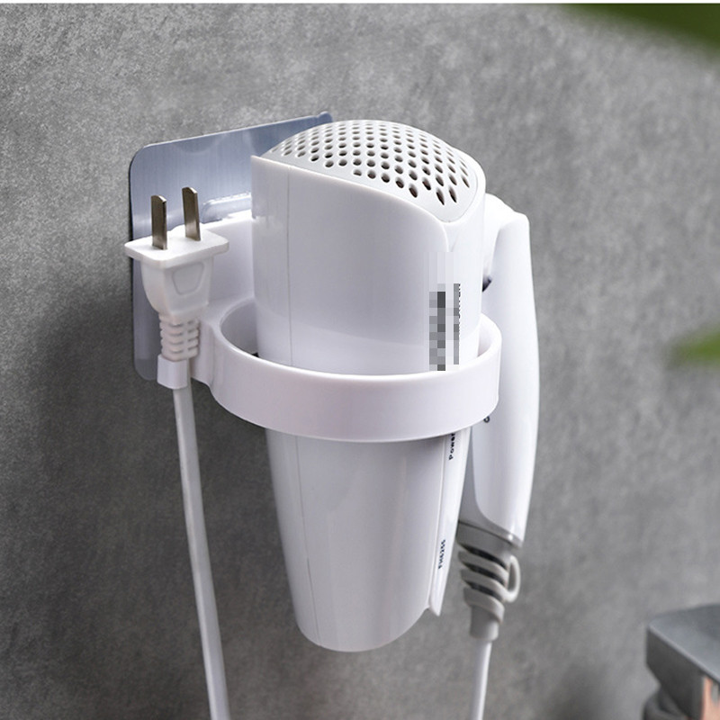1kom novi držač sušila za kosu Polica Snažna bez tragova Kupaonica Stalak za probijanje Plastični stalak za pohranu sušila za kosu Kućni organizator