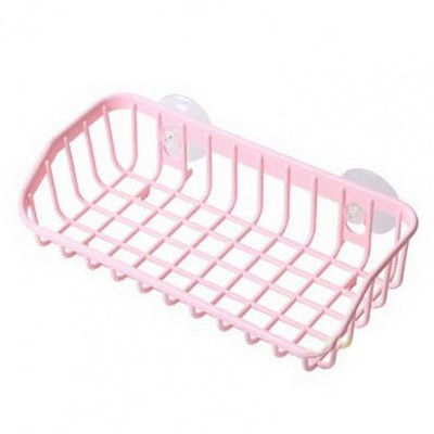 Držač za pohranu Dvostruka usisna čašica Drenažna polica Snažno usisavanje Dizajn šupljeg dna Kuhinjski držač za spužvu za dnevnu sobu