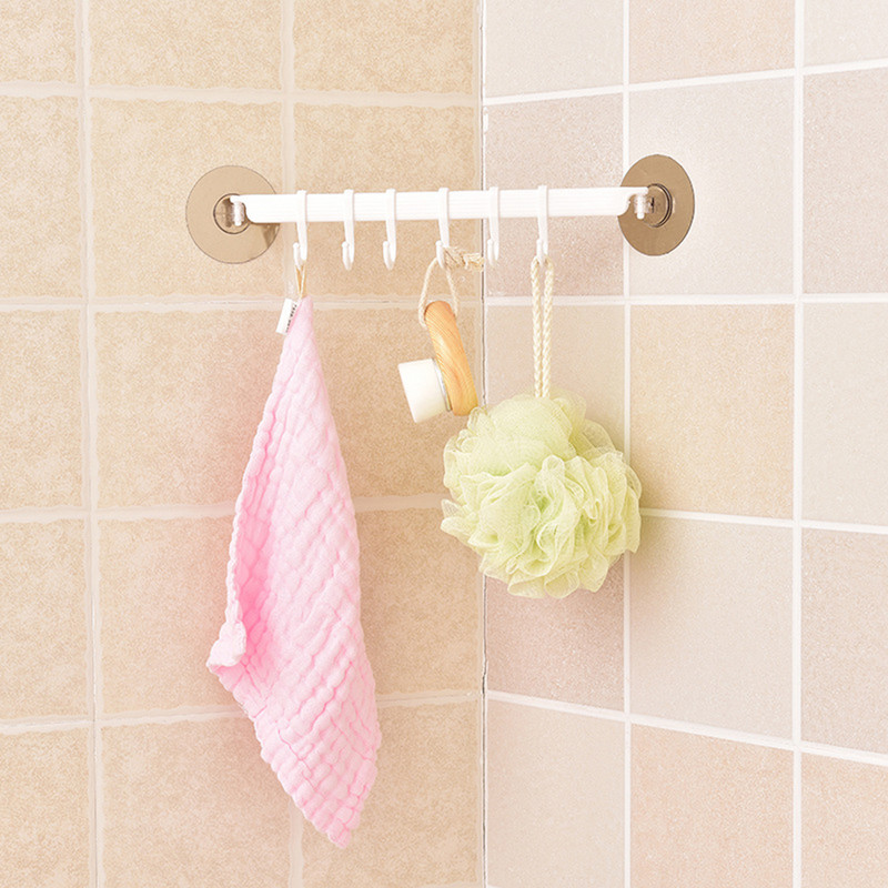 Organizatora āķis plastmasas vannas istabas sūcējs vakuuma rāmja dvielis dubultā regulējams sienas instrumentu plaukti elastīgs skapja turētājs pakaramais