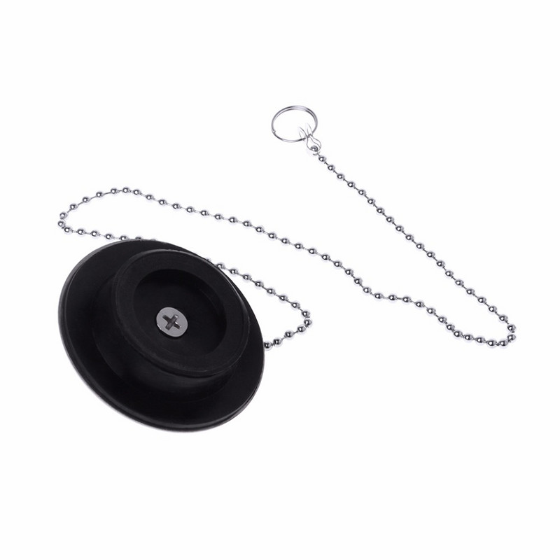 Odvodni čep za kadu s lancem Čep za umivaonik za vodu za kupaonicu, kuhinju, kromiran