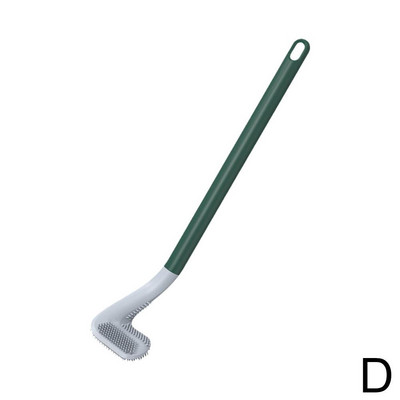 Savitljiva silikonska četka za WC školjku Fleksibilna glava četke s dugom drškom Četka za čišćenje WC školjke Alat za čišćenje kupaonice