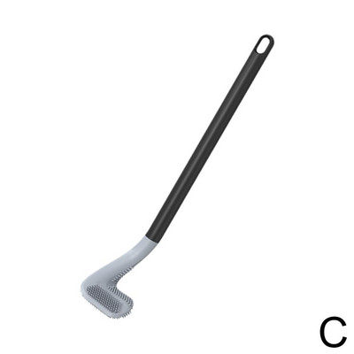 Savitljiva silikonska četka za WC školjku Fleksibilna glava četke s dugom drškom Četka za čišćenje WC školjke Alat za čišćenje kupaonice