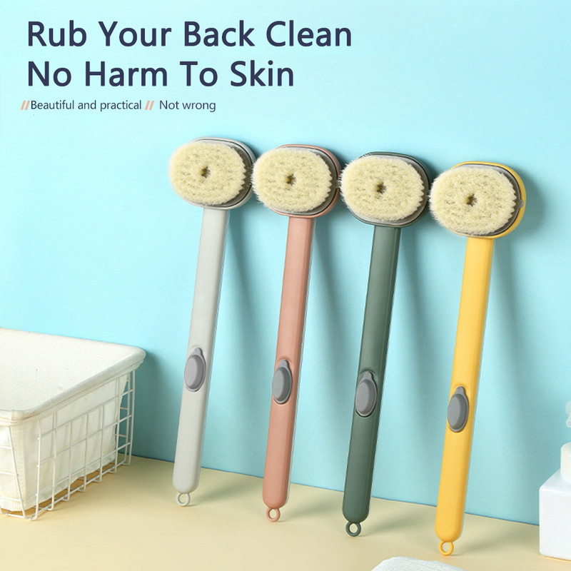 Pika varrega vedel vannihari Pehmed juuksed Keha Selg Naha Puhastus Harjad Kooriv Hõõrumine Koorimine Masseerija Vannitoatarbed Uus