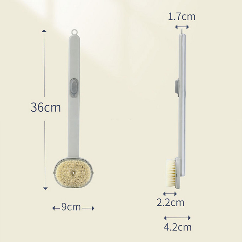 Pika varrega vedel vannihari Pehmed juuksed Keha Selg Naha Puhastus Harjad Kooriv Hõõrumine Koorimine Masseerija Vannitoatarbed Uus