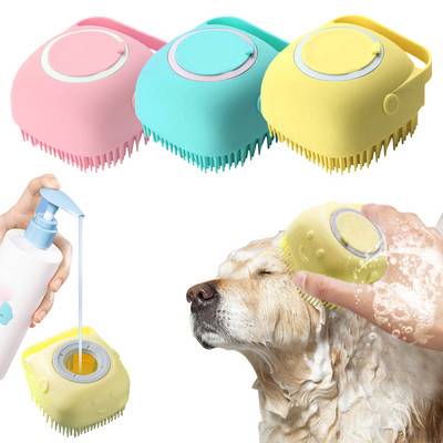 Pehme kutsika koerte pesuhari lemmiklooma šampoon masseerija vannihari vannitoa kutsika kassi pesu massaaži dosaator hooldus dušihari