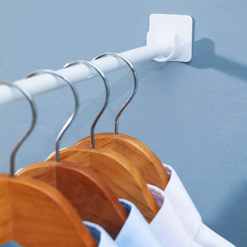 2kom/komplet šipka za zavjese za tuš, držač za montiranje na zid, ljepilo za kupaonicu, šipka za tuširanje, zatezni držač, bez bušenja, za ormar
