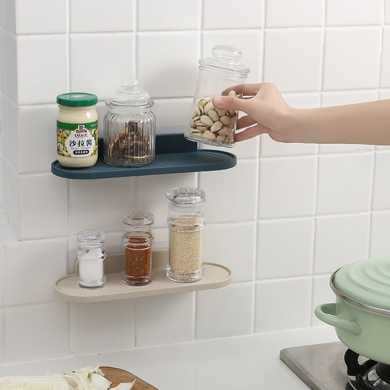 Vannas istabas plaukts tualetes plaukts bez perforatora šampūns dušas plaukts garšvielu pudeles kronšteins Virtuve un vannas istabas piederumi