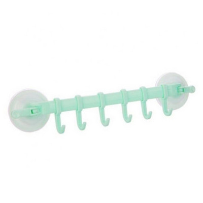 Šalica Vješalica za ručnike Stalak za odjeću Držač 6 kuka Kućna kupaonica Kuhinja Zidni usis